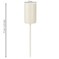 Metalen kaarsenhouder op stok, beige, H11cm, 4 stuks | Floristik24.nl