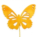 Floristik24 Decoratieve vlinders op draad 3-kleurig 8cm 18st