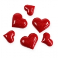 Floristik24 Verspreide harten rood 2cm - 3,5cm 48st