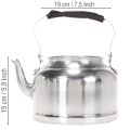 Vintage decoratieve theepot/plantenbak, metaal met zinklook, Ø19cm H15cm | Floristik24.nl