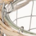 Hangende lantaarn, glas, metaal, wilgenhout, Ø14,5 cm, 2 stuks | Floristik24.nl