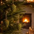 Hangende dennenappels als herfstdecoratie, 5 cm, 3 stuks | Floristik24.nl
