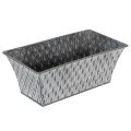 Floristik24 Zinken kom met diamantpatroon 22 cm × 12 cm