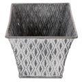 Zinken kom met diamantpatroon
